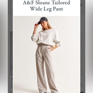 A&F SLOANE TAILORED WIDE LEG PANTS (WITH CARGO POCKETS)